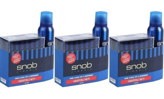 Snob Classic 4 Parça Erkek Parfüm Seti EDT