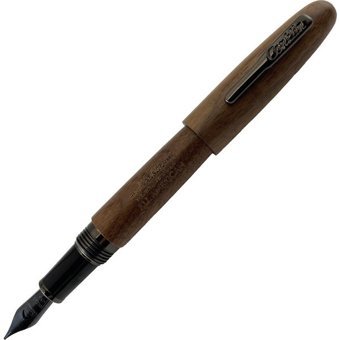 Conklin All American Golden Walnut Gunmetal Limited Edition Kartuşlu Ahşap Doldurulabilir B Kahverengi Dolma Kalem