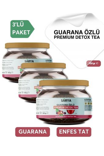 Sarya Detox Guarana Bitki Çayı 150 gr 3 Adet