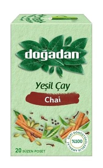 Doğadan Chai Yeşil Karışık Bitki Çayı 34 gr 12 Adet