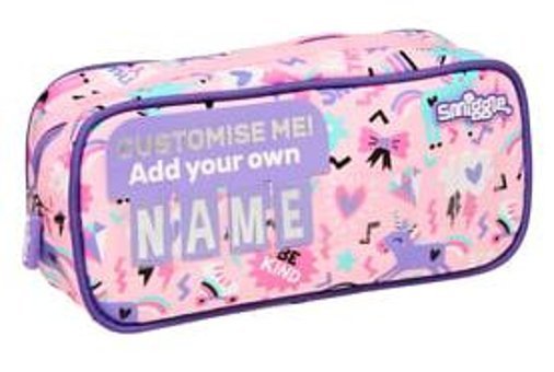 Smiggle Pembe Baskılı Bez Bölmeli Tek Gözlü Dikdörtgen Cüzdan Kalemlik