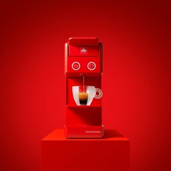 F. Francis Y3.3 2300 W Alüminyum Tezgah Üstü Kapsüllü Mini Espresso Makinesi Kırmızı