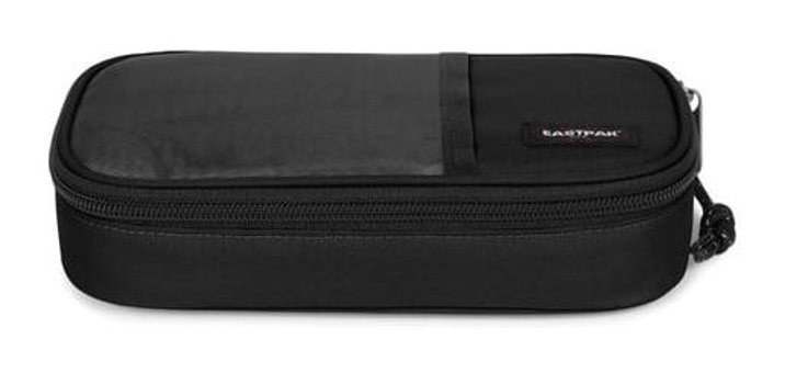 Eastpak Mesh EK0A5BIO008 Siyah Düz Bez Bölmeli Tek Gözlü Oval Cüzdan Kalemlik