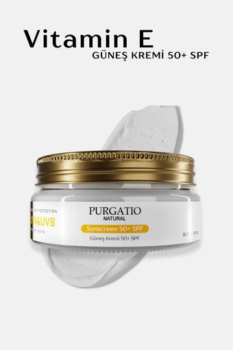 Purgatio Natural 50 Faktör Kuru Ciltler İçin Leke Karşıtı Nemlendirici Yaşlanma Karşıtı Mineral Filtreli Suya Dayanıklı Yüz Güneş Kremi 50 ml