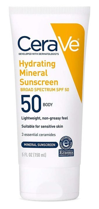 Cerave Broad Spectrum 50 Faktör Hassas Ciltler İçin Nemlendirici Mineral Filtreli Yağsız Suya Dayanıklı Vücut Güneş Kremi 150 ml
