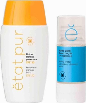 Etat Pur 30 Faktör Hassas Ciltler İçin Leke Karşıtı Nemlendirici Yaşlanma Karşıtı Yağsız Suya Dayanıklı Yüz ve Vücut Güneş Kremi 40 ml