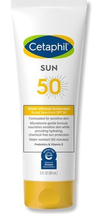 Cetaphil 50 Faktör Hassas Ciltler İçin Mineral Filtreli Yağsız Suya Dayanıklı Yüz Güneş Kremi 89 ml