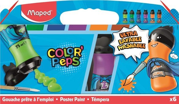 Maped Tüp Çok Renkli 6x75 ml Guaj Boya Seti
