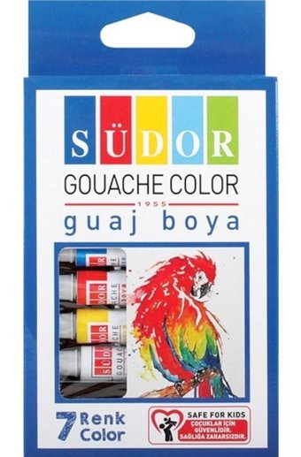 Südor Tüp Çok Renkli 7x9 ml Guaj Boya