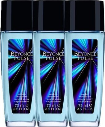 Beyonce Pulse Parfüm Pudrasız Ter Önleyici Sprey Kadın Deodorant 3x75 ml