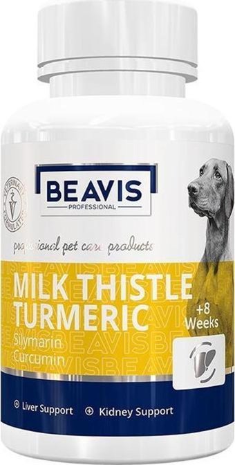 Beavis Milk Thistle Turmeric C Vitamini B Vitamini 135 gr 90 Tablet Köpek Vitamini
