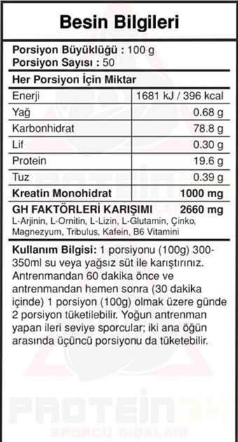 Bigjoy Sports +Gh Factors Muz Aromalı 50 Servis Kas Yapıcı Karbonhidrat 5000 gr Toz