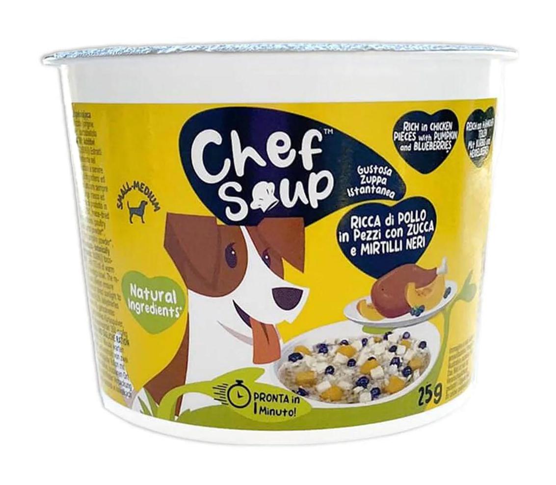 Chef Soup Tavuk ve Yaban Mersini Aromalı Parça Etli Yavru Köpek Maması 25 gr Tekli