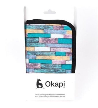 Okapi Okp-123 Çok Renkli Katlanabilir Tek Gözlü Cüzdan Kalemlik