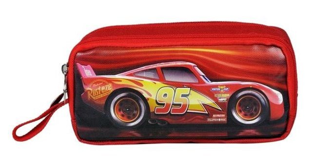 Cars 96854 Kırmızı Bölmeli Çift Gözlü Cüzdan Kalemlik