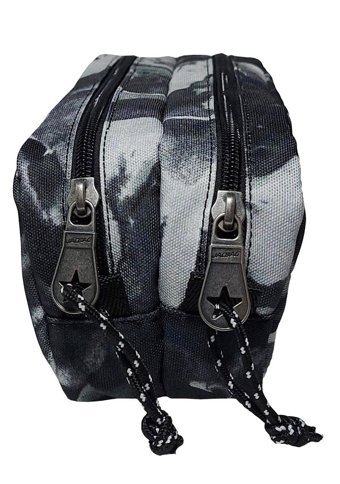 Jacbag Dual Pouch Dumanlı Siyah Bölmeli Çift Gözlü Cüzdan Kalemlik