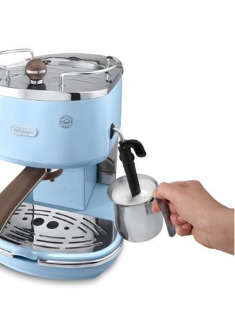 Delonghi ECOV 311.BG Icona 1100 W Paslanmaz Çelik Tezgah Üstü Kapsülsüz Manuel Espresso Makinesi Mavi