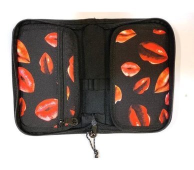Jacbag Jac-23 Kırmızı Bölmeli Katlanabilir 3 Gözlü Cüzdan Kalemlik