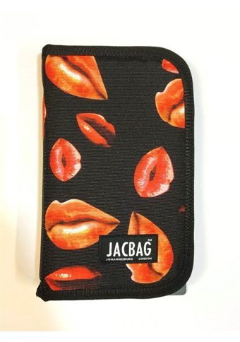 Jacbag Jac-23 Kırmızı Bölmeli Katlanabilir 3 Gözlü Cüzdan Kalemlik