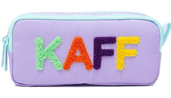 Kaff 01108 Mor Bölmeli Peluş Çift Gözlü Cüzdan Kalemlik