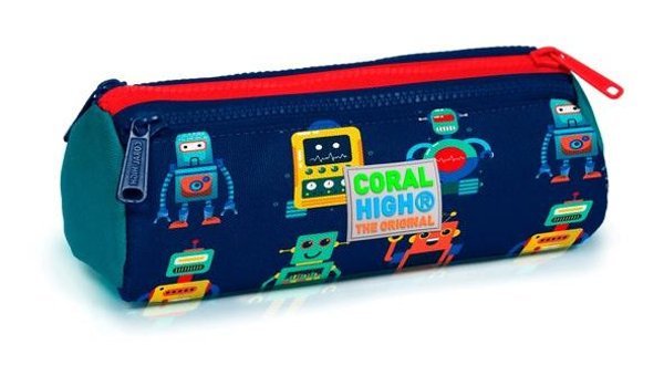 Coral High Turuncu-Yeşil Bölmeli 3 Gözlü Cüzdan Kalemlik