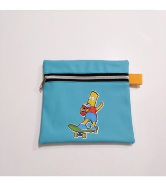 Berselüx Simpson Mavi Tek Gözlü Cüzdan Kalemlik