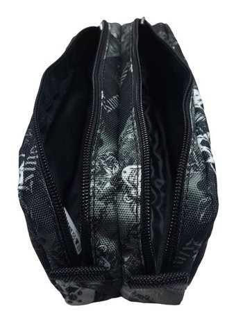 Jacbag Dual Pouch Kurukafa Siyah Bölmeli Çift Gözlü Cüzdan Kalemlik