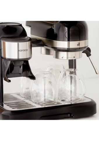 Coffeemaid 1550 W Paslanmaz Çelik Tezgah Üstü Kapsülsüz Öğütücülü Yarı Otomatik Espresso Makinesi Siyah