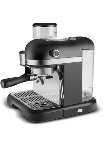 Coffeemaid 1550 W Paslanmaz Çelik Tezgah Üstü Kapsülsüz Öğütücülü Yarı Otomatik Espresso Makinesi Siyah