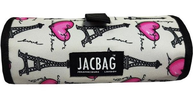 Jacbag Jac-14 Paris Gri-Pembe Katlanabilir Tek Gözlü Rulo Kalemlik