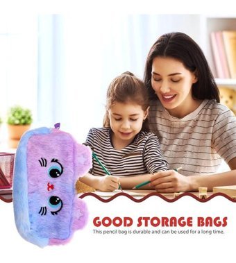 Heamor Unicorn Mor Peluş Tek Gözlü Cüzdan Kalemlik