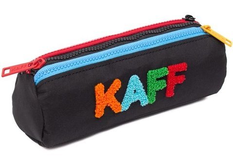 Kaff 01109 Siyah Bölmeli Peluş 3 Gözlü Cüzdan Kalemlik