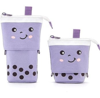 Heamor Kawaii Boba Milktea Mor Tek Gözlü Kalemlik