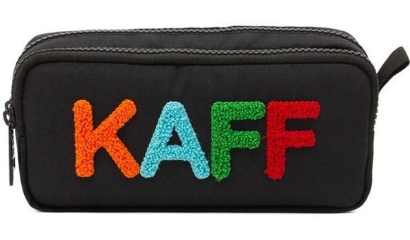 Kaff 01108 Siyah Bölmeli Peluş Çift Gözlü Cüzdan Kalemlik