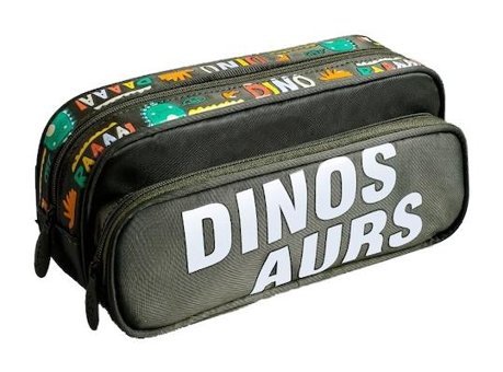 Jzcat Dinos Aurs Yeşil Bölmeli Çift Gözlü Cüzdan Kalemlik