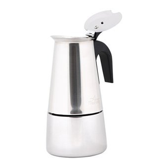 Any Morning Fe001-4 Paslanmaz Çelik Tezgah Üstü Kapsülsüz Taşınabilir Mini Manuel Espresso Makinesi Gri