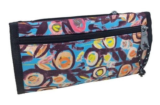 Jacbag Duplex Çiçekli Çok Renkli Katlanabilir Cüzdan Kalemlik