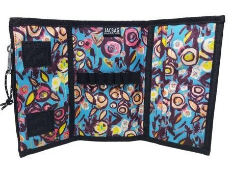Jacbag Duplex Çiçekli Çok Renkli Katlanabilir Cüzdan Kalemlik