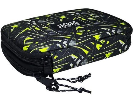 Jacbag Jac-11 Gri-Sarı Bölmeli Çift Gözlü Cüzdan Kalemlik
