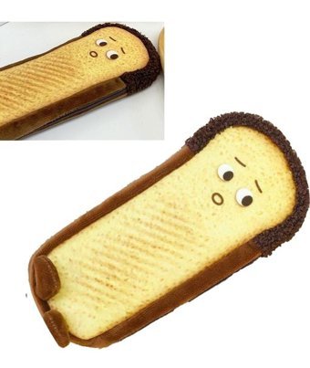 Heamor Sevimli Tost Mor Peluş Tek Gözlü Cüzdan Kalemlik