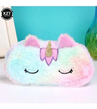 Dawson Unicorn Lila Peluş Tek Gözlü Cüzdan Kalemlik