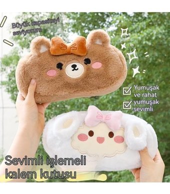 Summer Love Pembe Peluş Tek Gözlü Cüzdan Kalemlik
