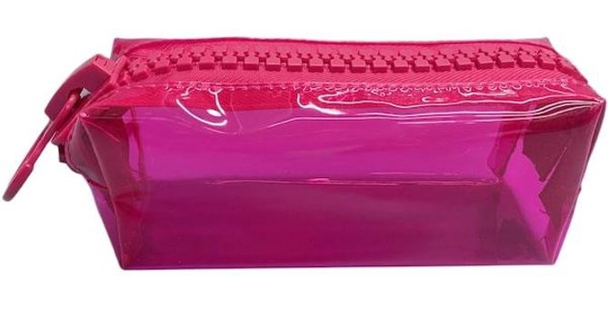 Magideal Kırmızı Şeffaf Tek Gözlü Cüzdan Kalemlik