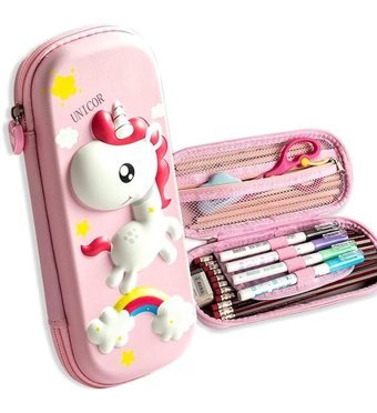 Donezos Unicorn Pembe Bölmeli Çift Gözlü Kalemlik