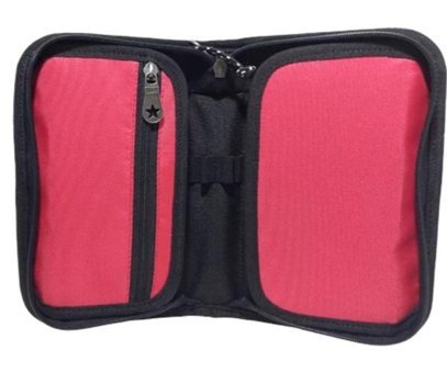 Jacbag Kırmızı Katlanabilir Tek Gözlü Cüzdan Kalemlik