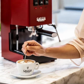Gaggia New Classic Evo 2023 1300 W Paslanmaz Çelik Tezgah Üstü Kapsülsüz Manuel Espresso Makinesi Kırmızı