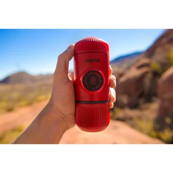 Wacaco Nanopresso Tezgah Üstü Kapsülsüz Taşınabilir Mini Manuel Espresso Makinesi Kırmızı