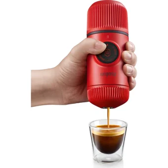Wacaco Nanopresso Tezgah Üstü Kapsülsüz Taşınabilir Mini Manuel Espresso Makinesi Kırmızı