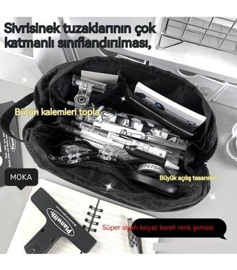 Oloey Siyah Dama Tek Gözlü Cüzdan Kalemlik