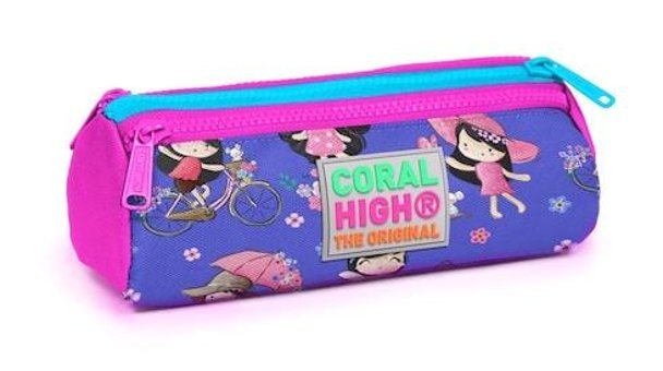 Coral High 2230 Mor Bölmeli 3 Gözlü Cüzdan Kalemlik
